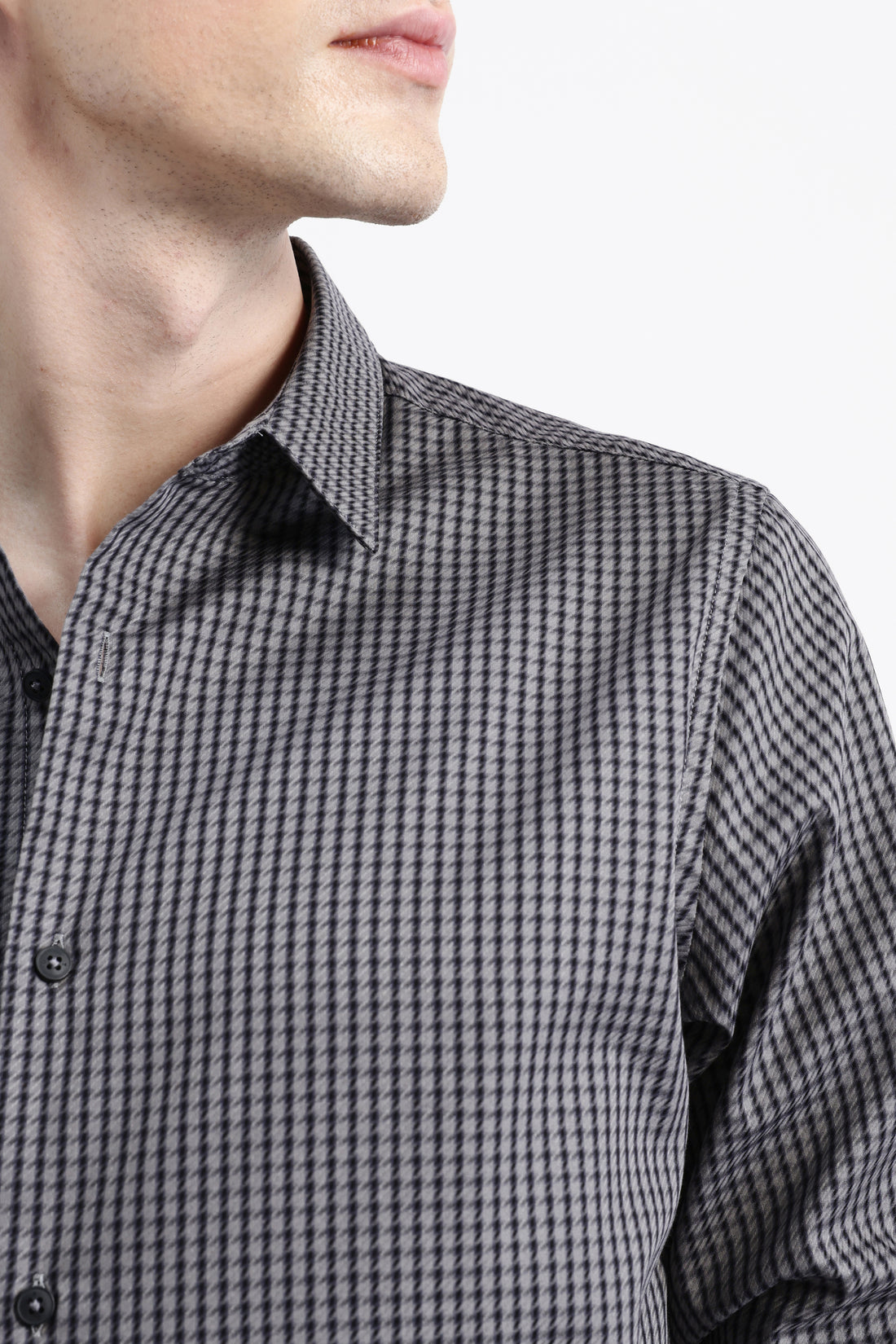 FULL SLEEVES HOUNDSTOOTH SHIRT