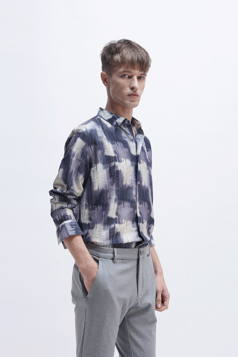 ABSTRACT PRINTED SLIM FIT SHIRT