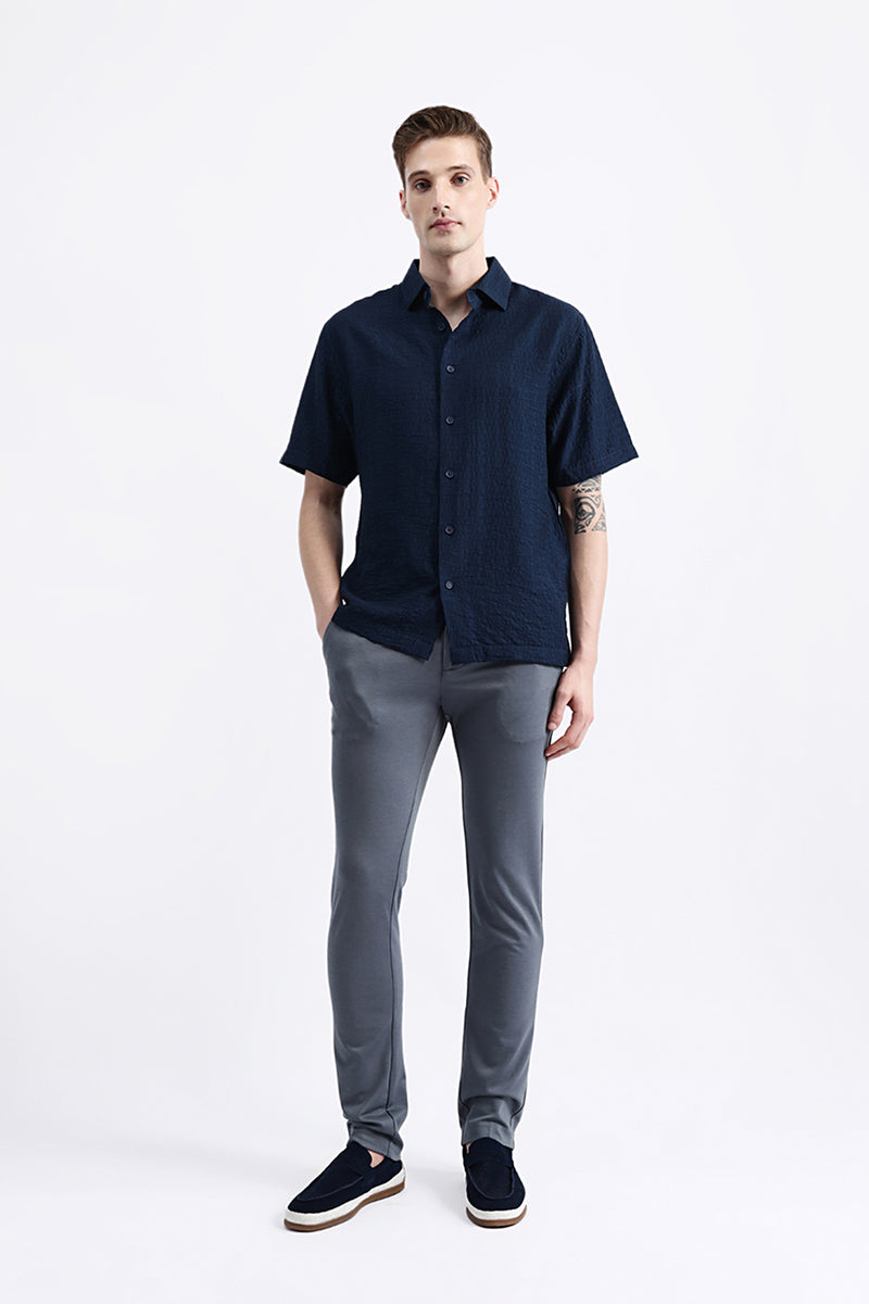 HALF SLEEVES TEXURED SHIRT