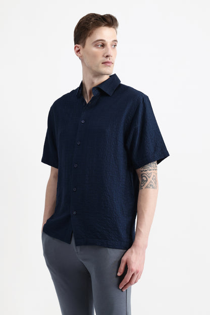 HALF SLEEVES TEXURED SHIRT