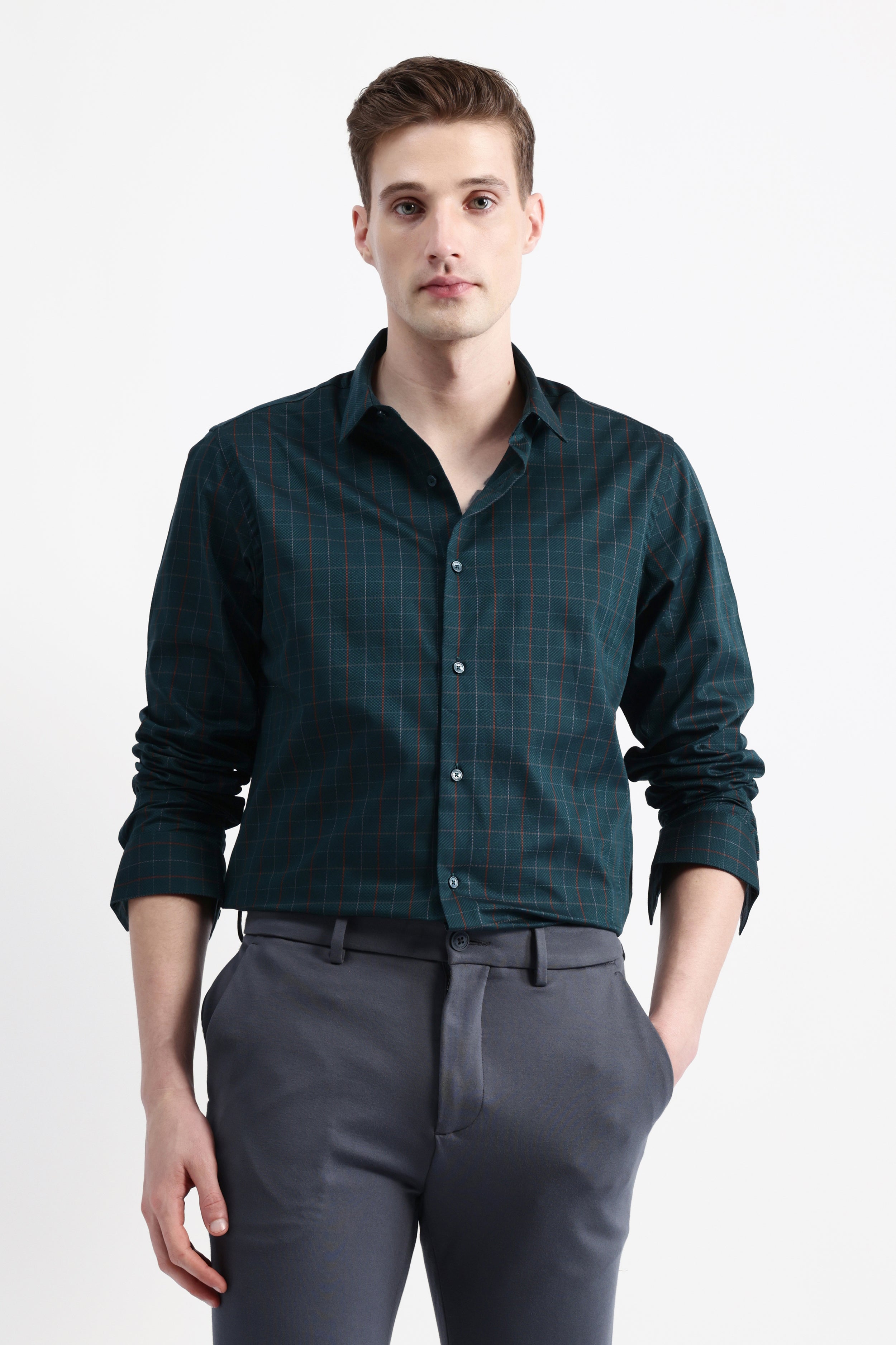 FULL SLEEVES CHECKED SHIRT