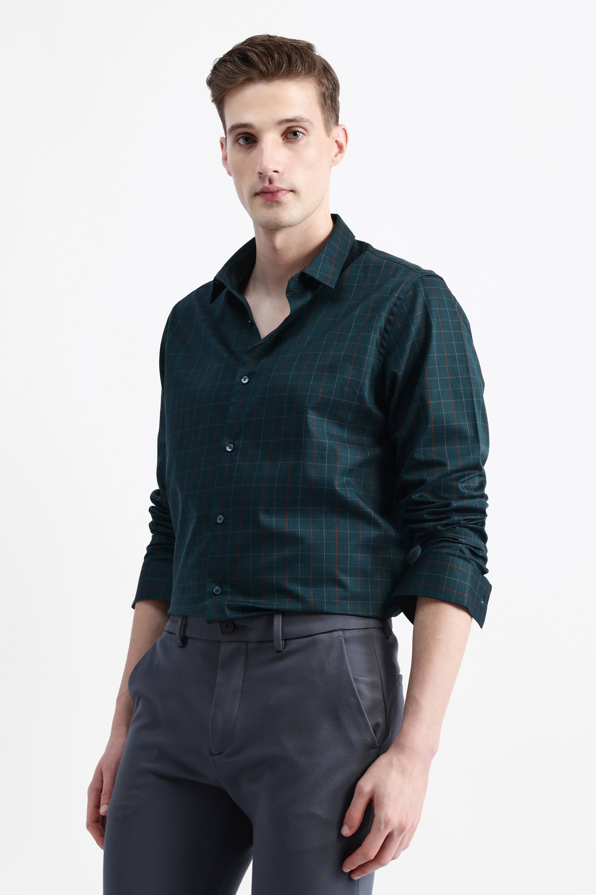 FULL SLEEVES CHECKED SHIRT