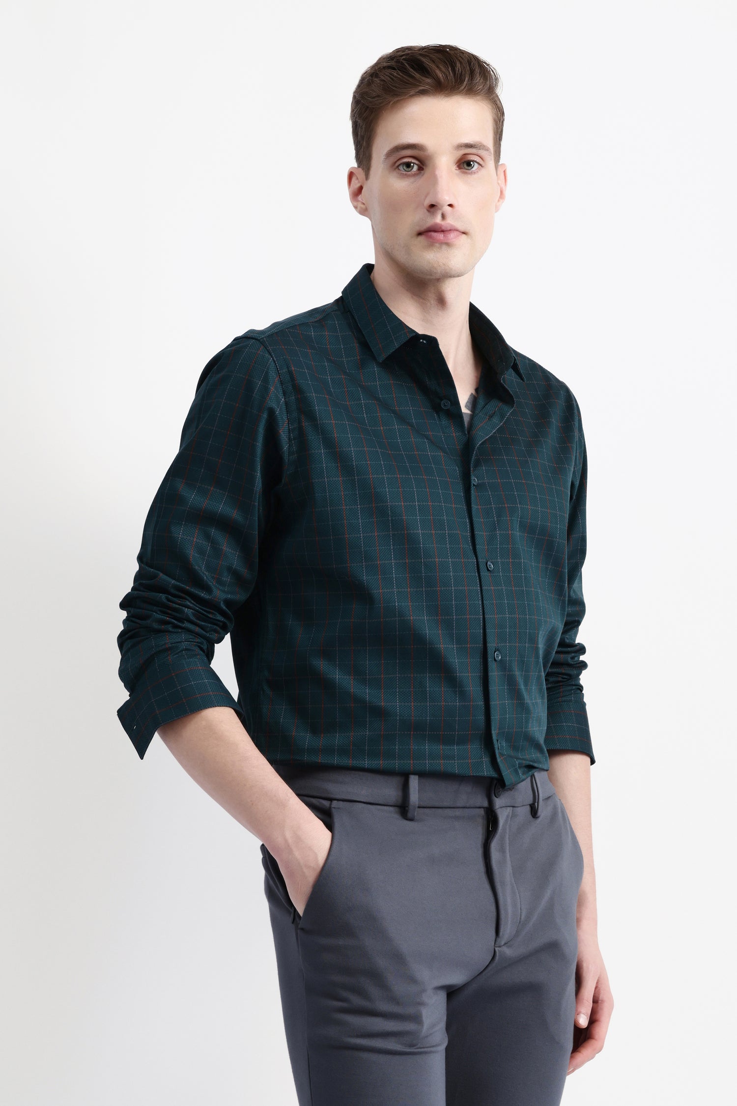 FULL SLEEVES CHECKED SHIRT