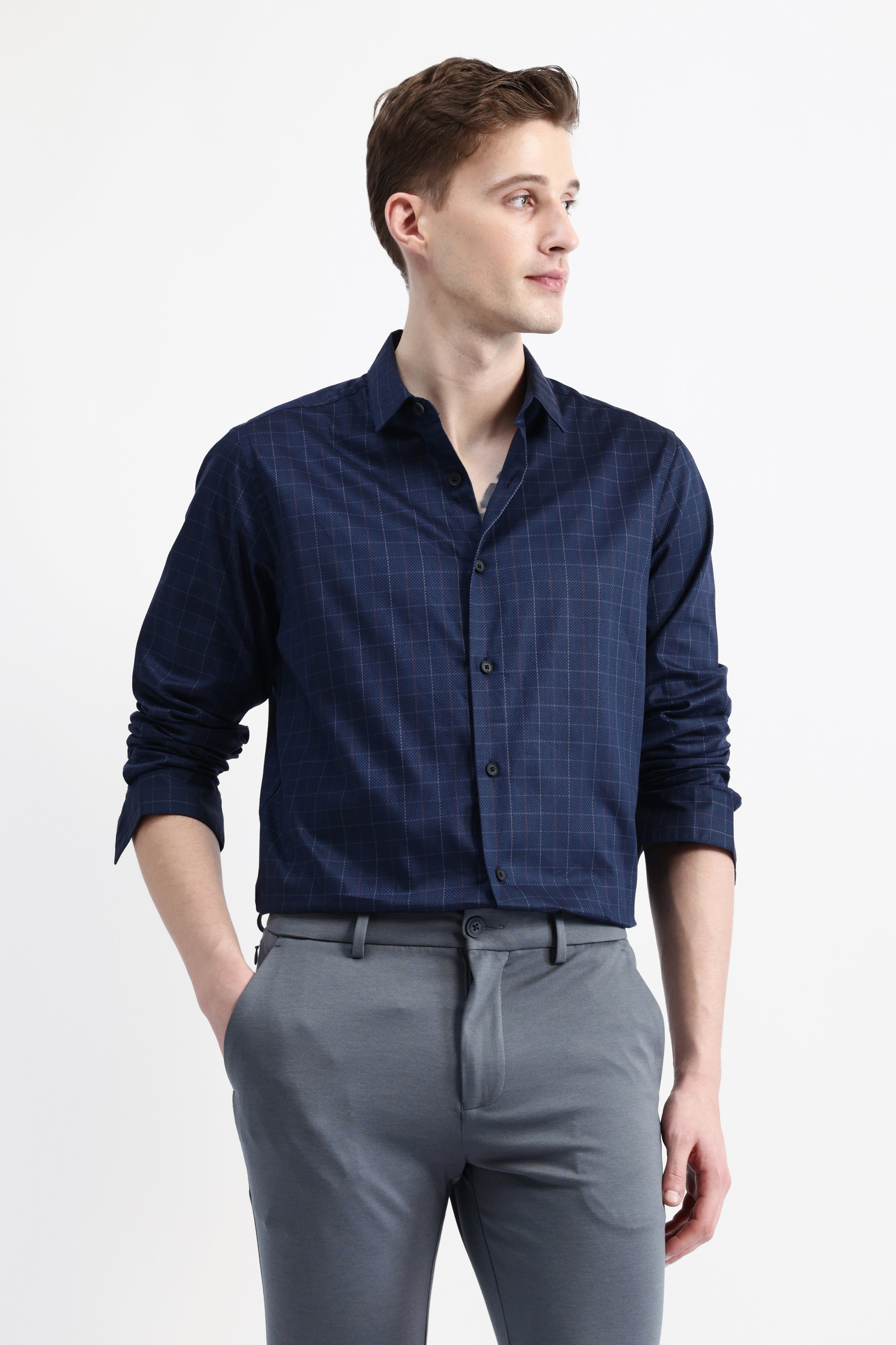 FULL SLEEVES CHECKED SHIRT