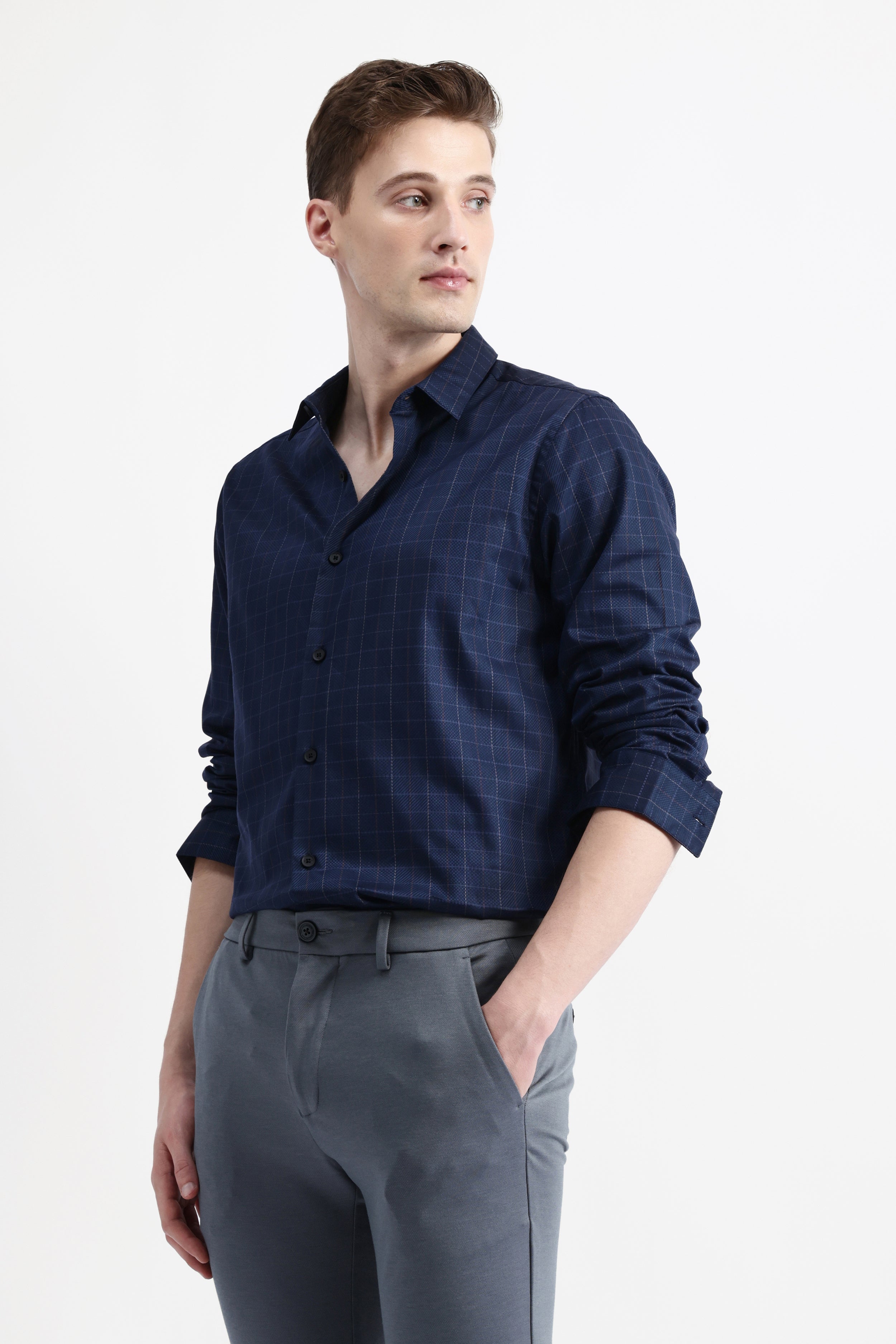 FULL SLEEVES CHECKED SHIRT