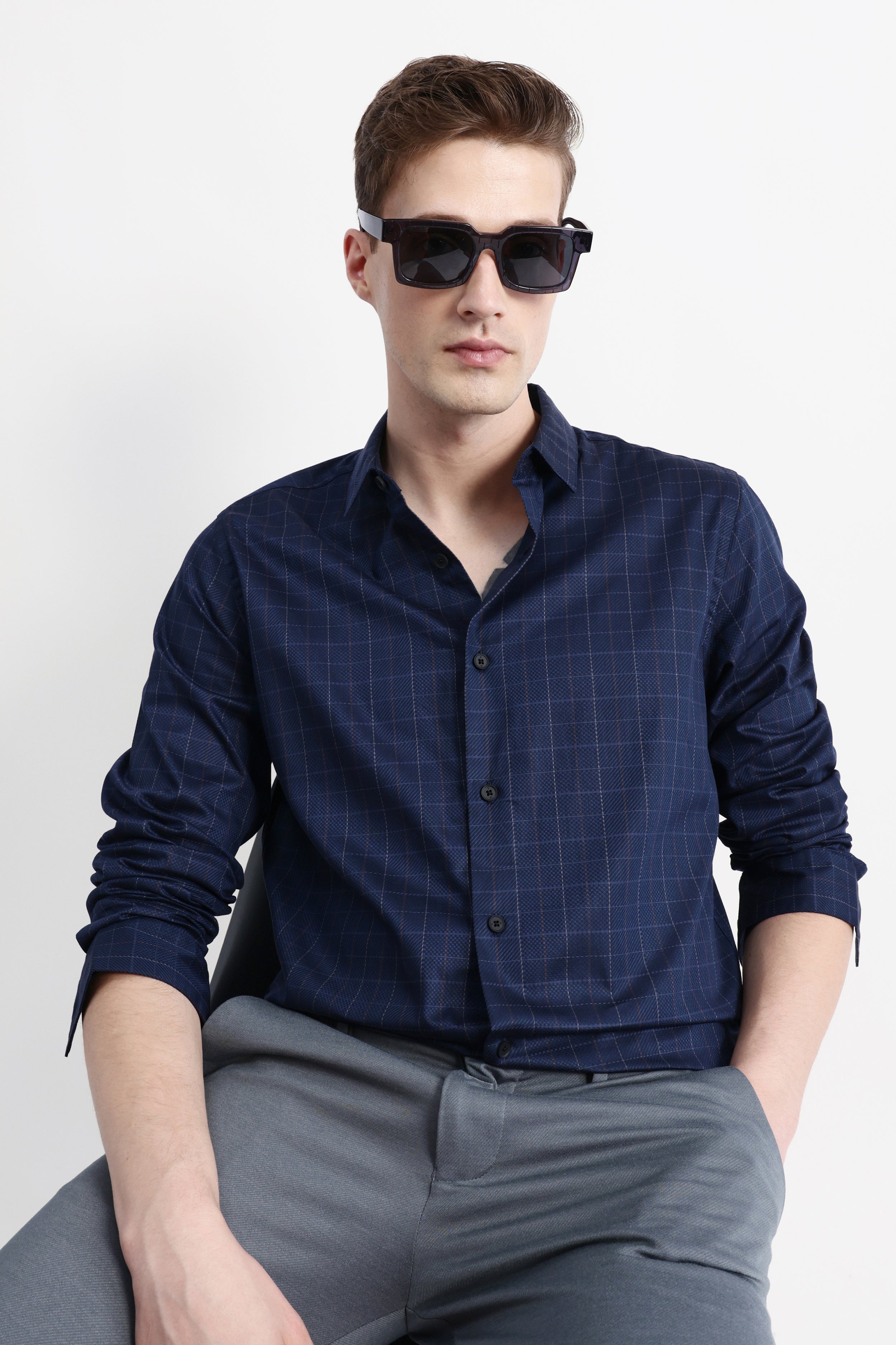 FULL SLEEVES CHECKED SHIRT