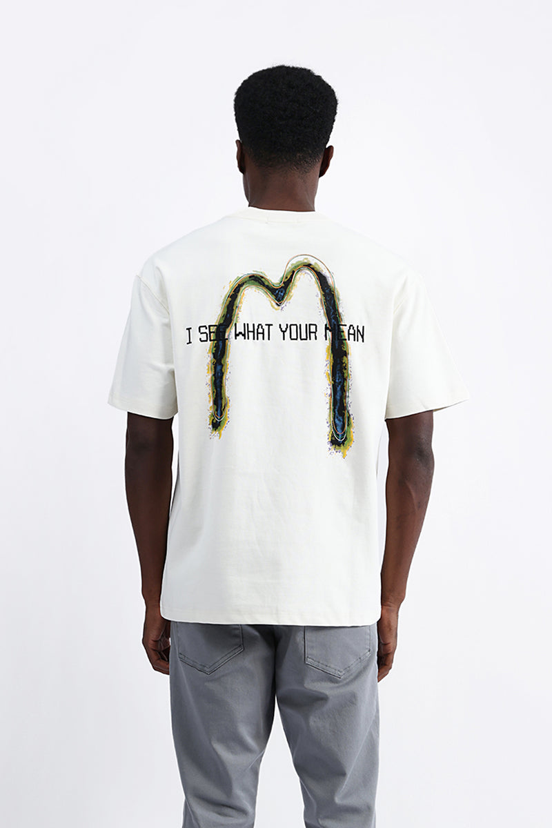 BACK EMBROIDERED OVERSIZE TEE