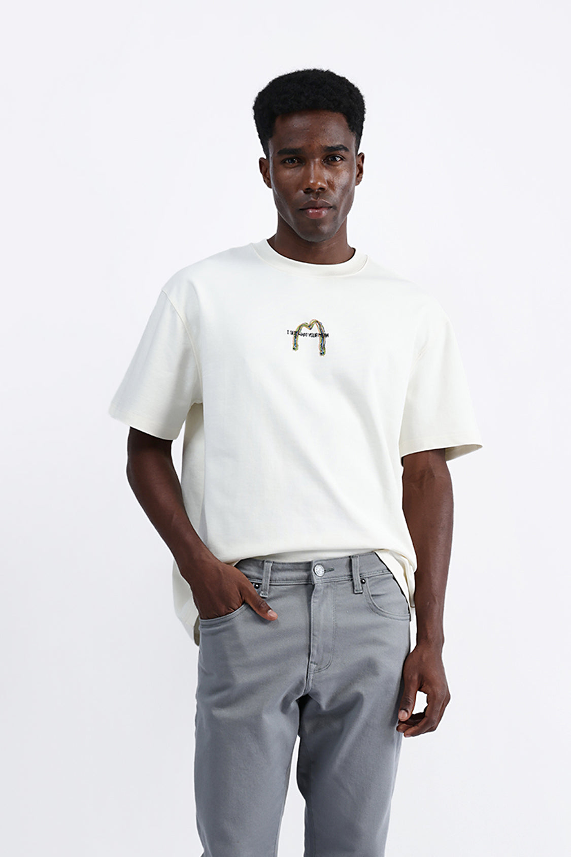 BACK EMBROIDERED OVERSIZE TEE