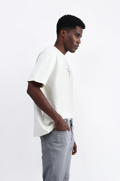 BACK EMBROIDERED OVERSIZE TEE