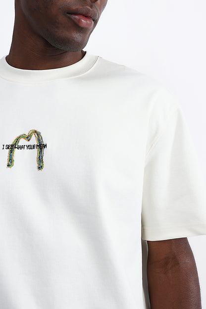 BACK EMBROIDERED OVERSIZE TEE