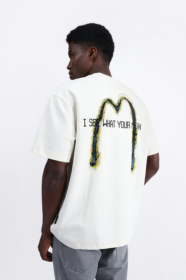 BACK EMBROIDERED OVERSIZE TEE