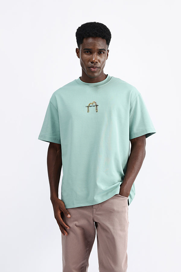 BACK EMBROIDERED OVERSIZE TEE