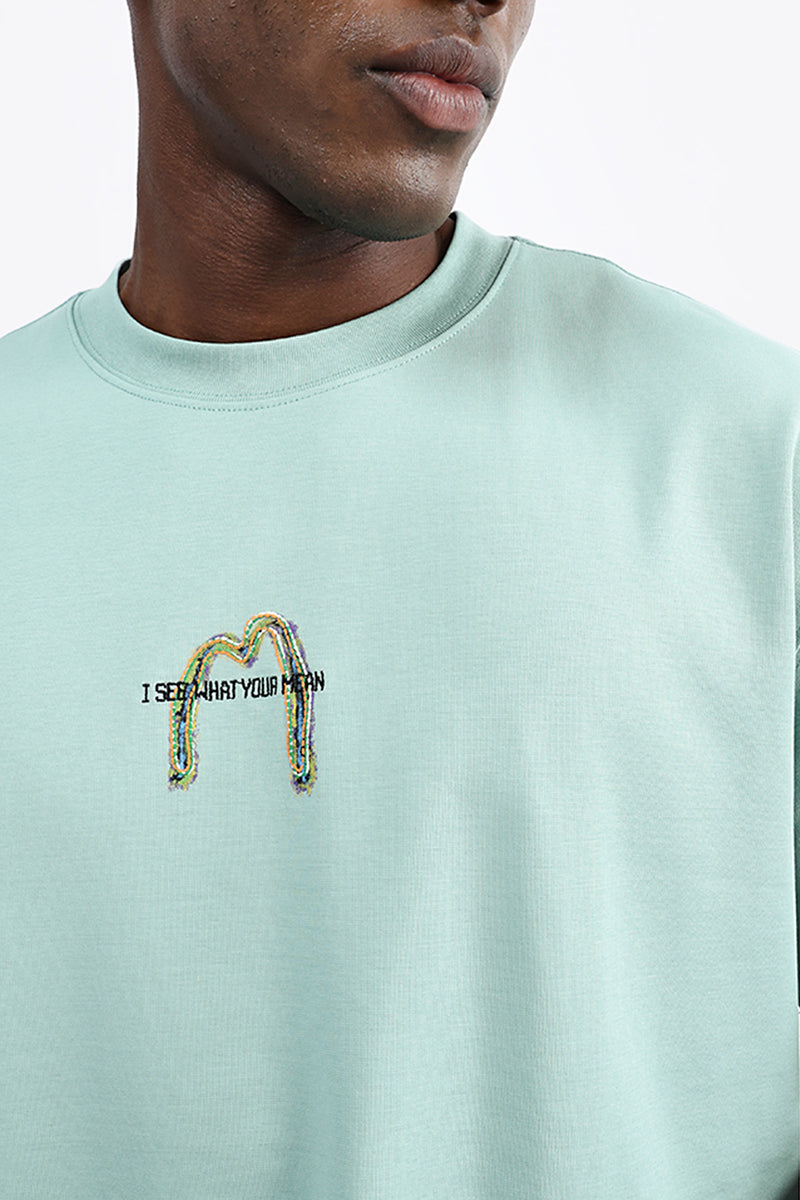 BACK EMBROIDERED OVERSIZE TEE