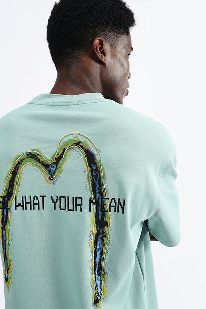 BACK EMBROIDERED OVERSIZE TEE