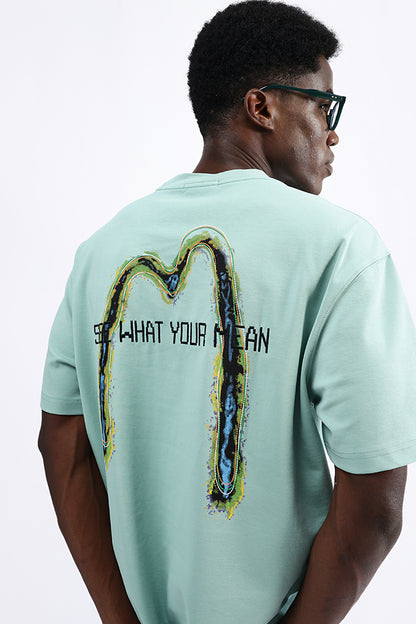 BACK EMBROIDERED OVERSIZE TEE