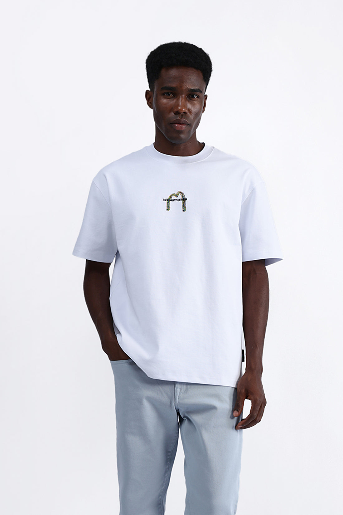 BACK EMBROIDERED OVERSIZE TEE