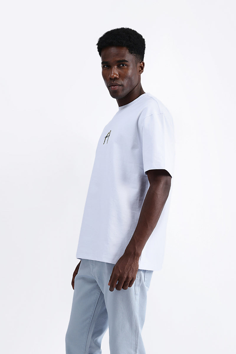 BACK EMBROIDERED OVERSIZE TEE