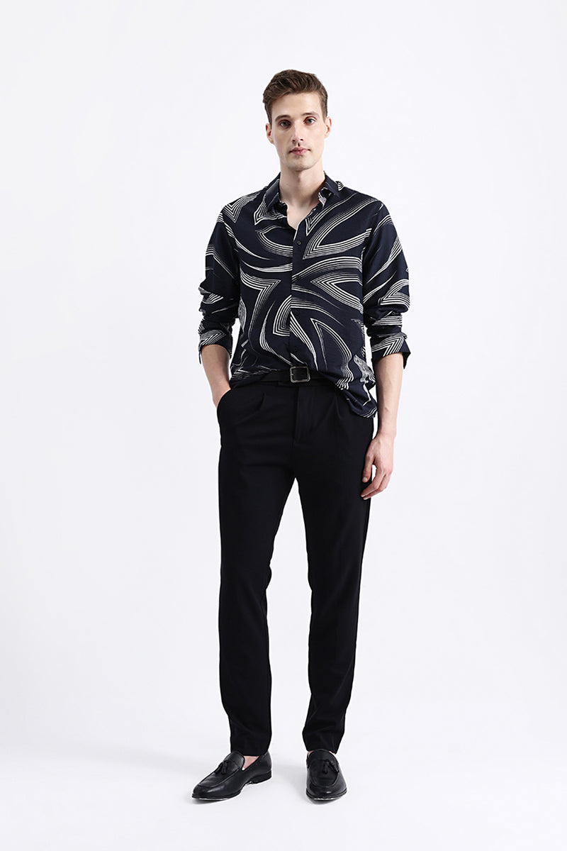 ABSTRACT PRINT FULL SLEEVES SHIRT