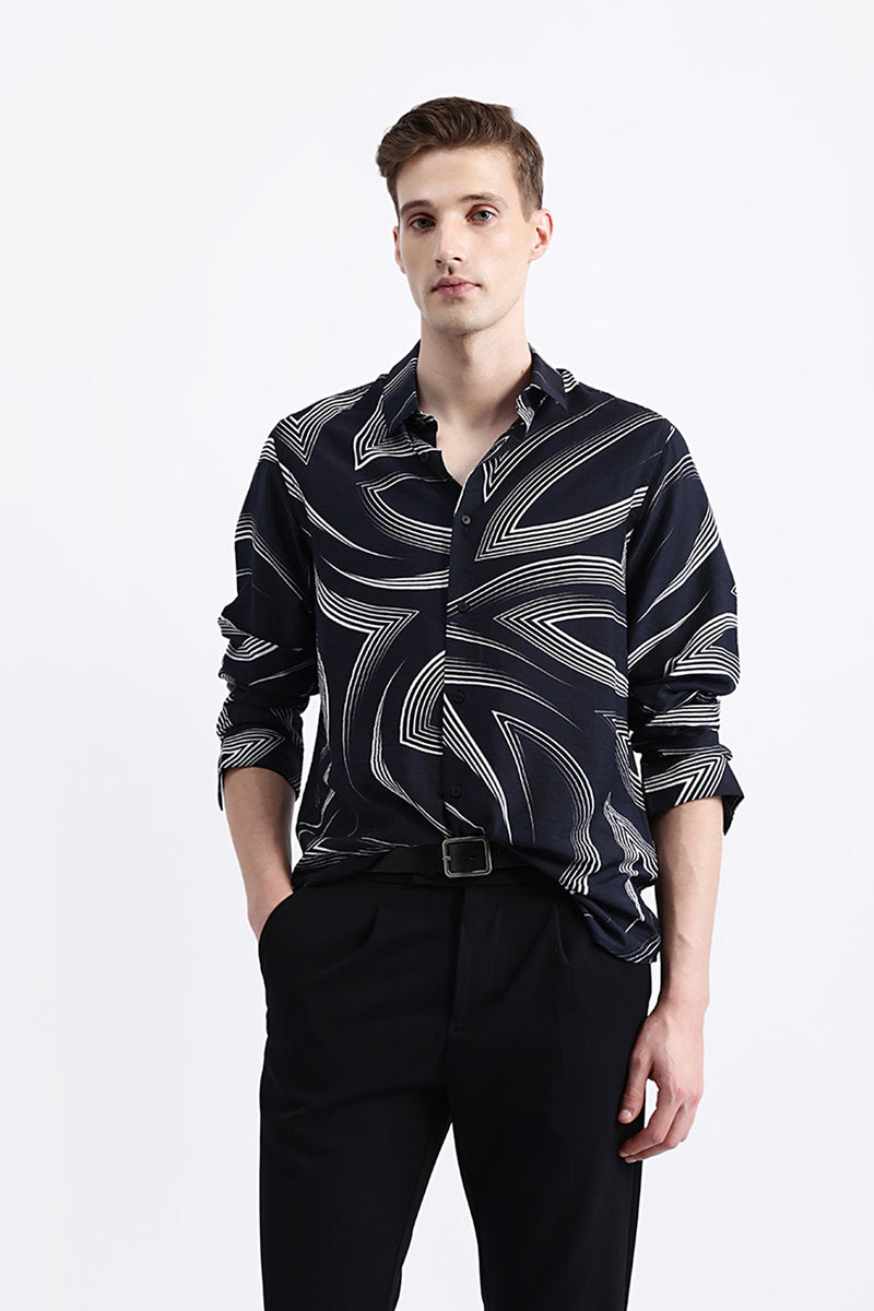 ABSTRACT PRINT FULL SLEEVES SHIRT