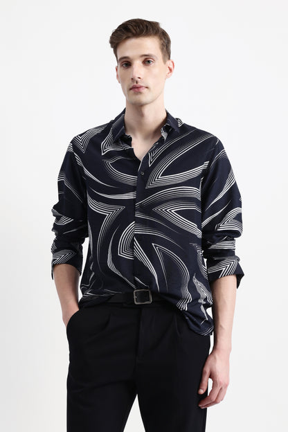 ABSTRACT PRINT FULL SLEEVES SHIRT