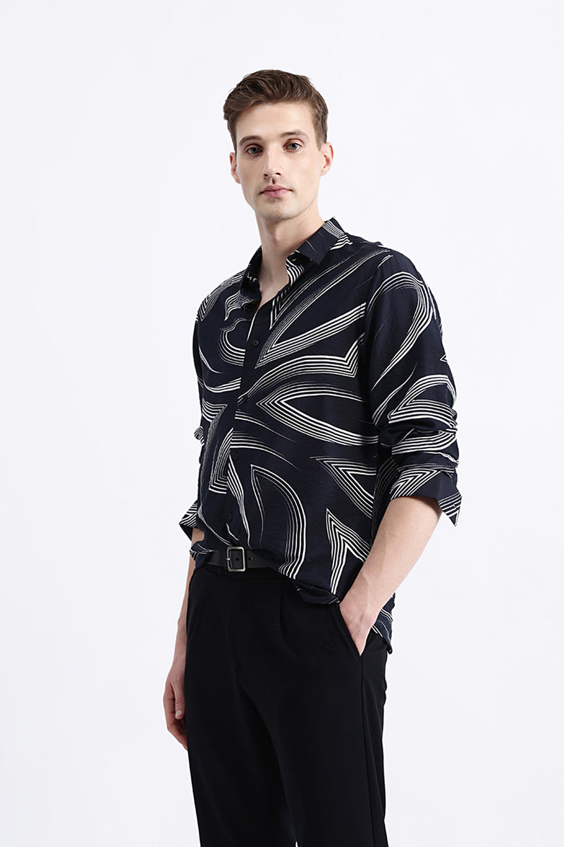 ABSTRACT PRINT FULL SLEEVES SHIRT