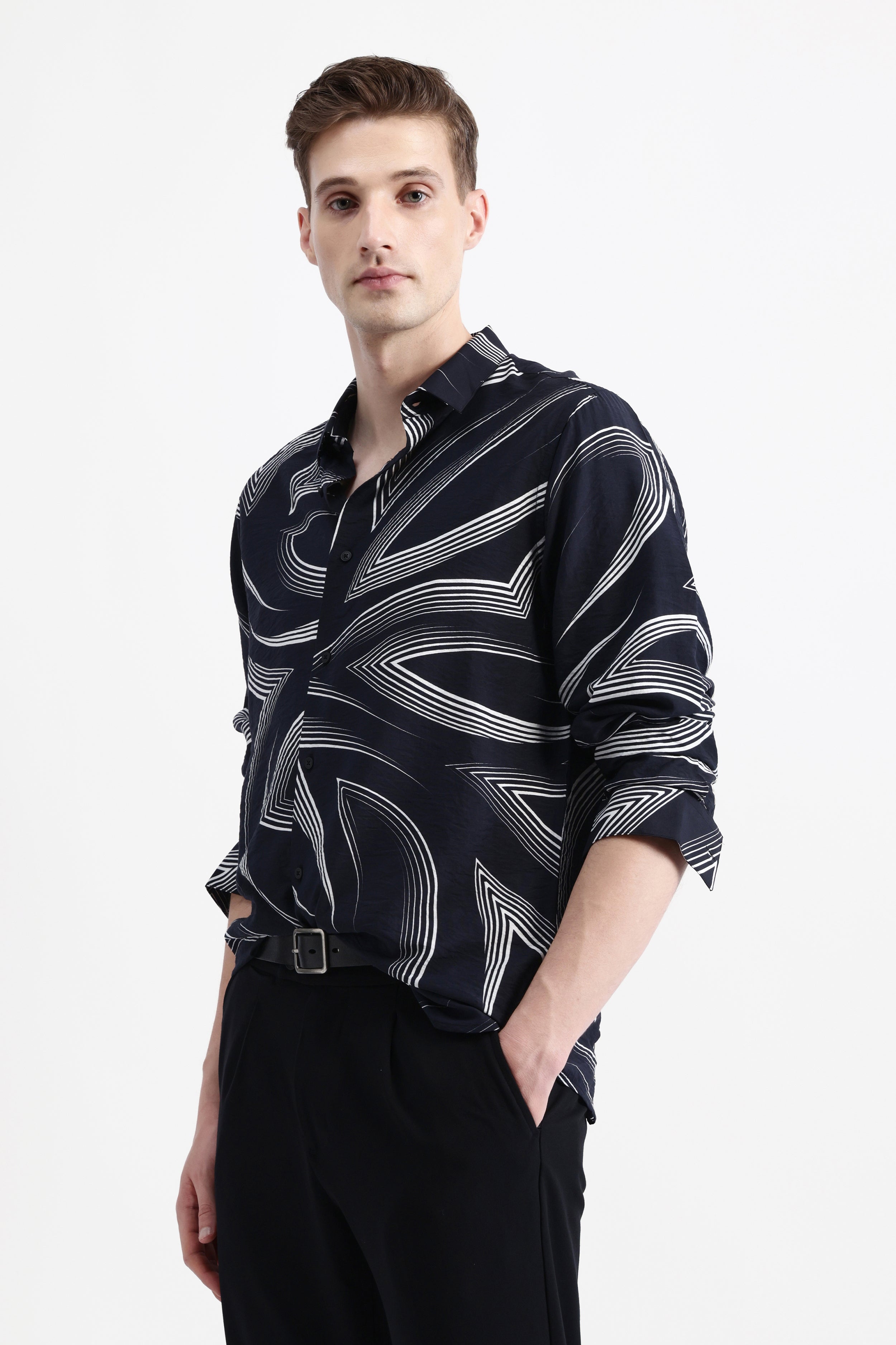 ABSTRACT PRINT FULL SLEEVES SHIRT