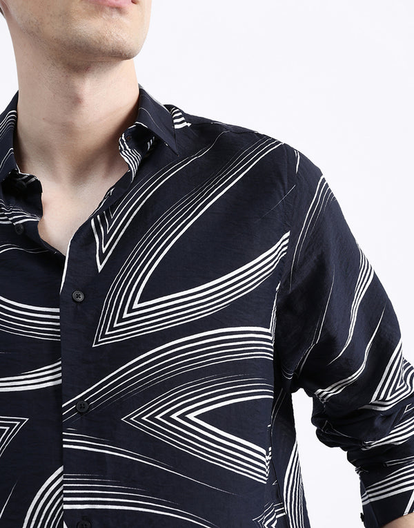ABSTRACT PRINT FULL SLEEVES SHIRT