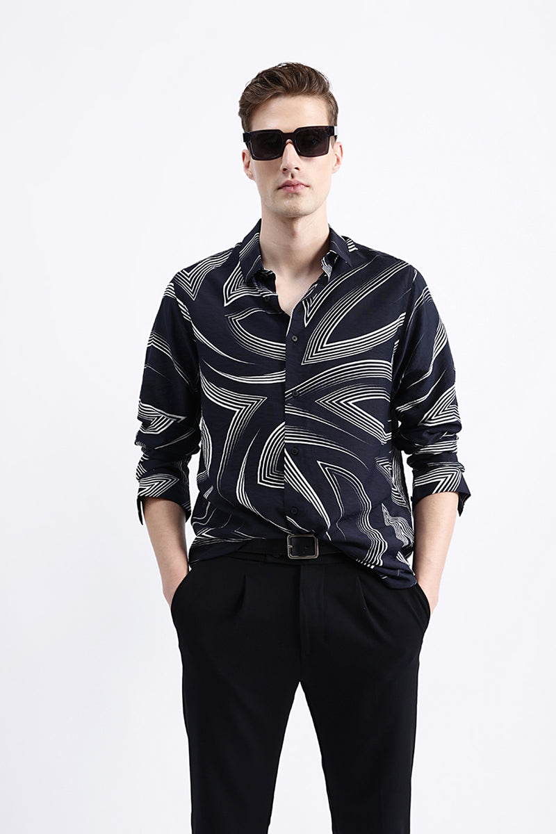 ABSTRACT PRINT FULL SLEEVES SHIRT