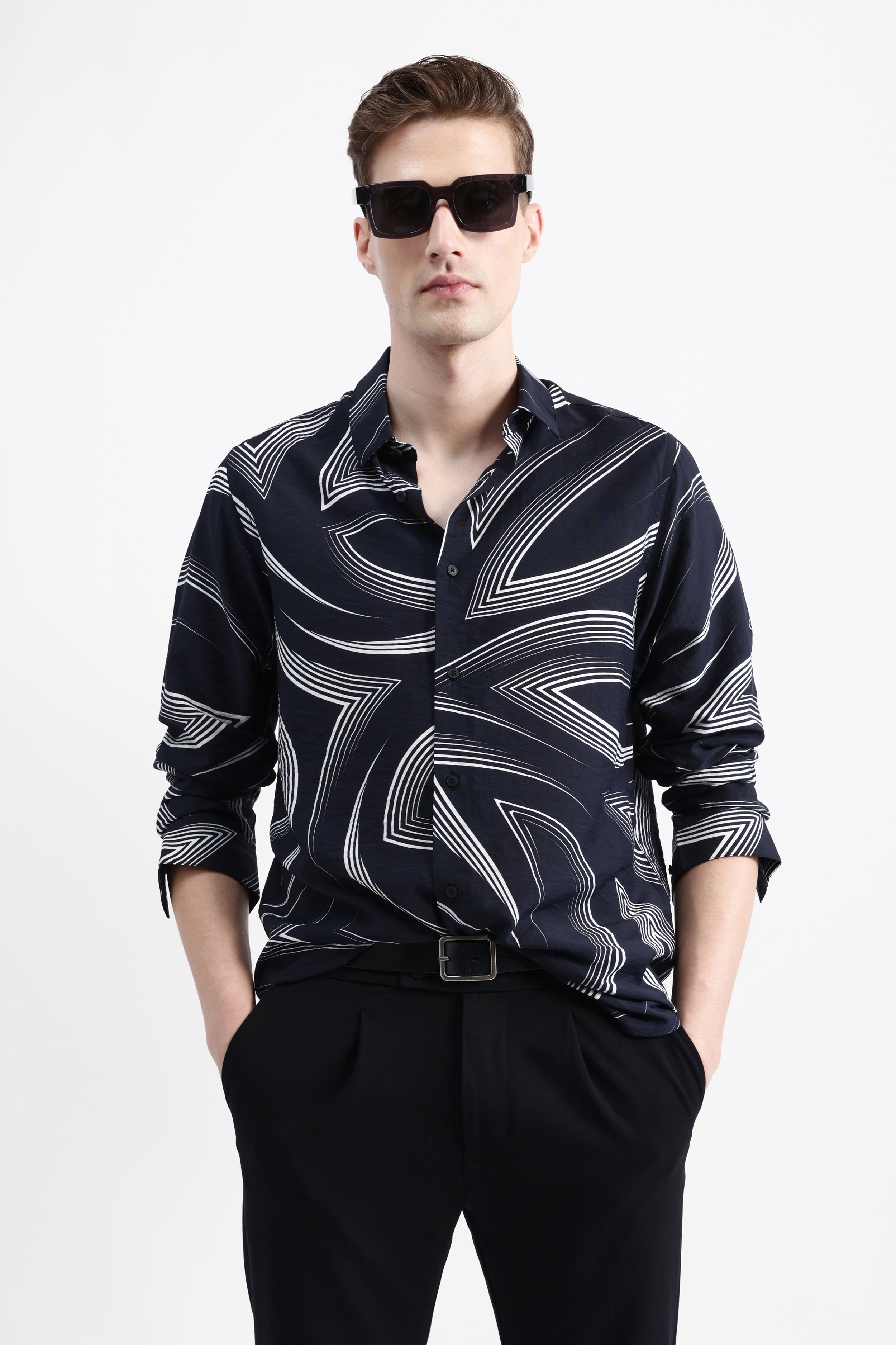 ABSTRACT PRINT FULL SLEEVES SHIRT