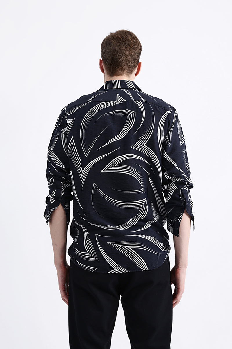 ABSTRACT PRINT FULL SLEEVES SHIRT