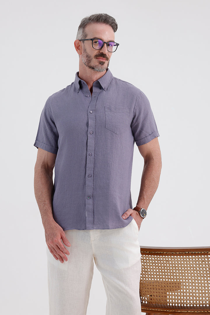 FADED PURPLE LINEN SHIRT