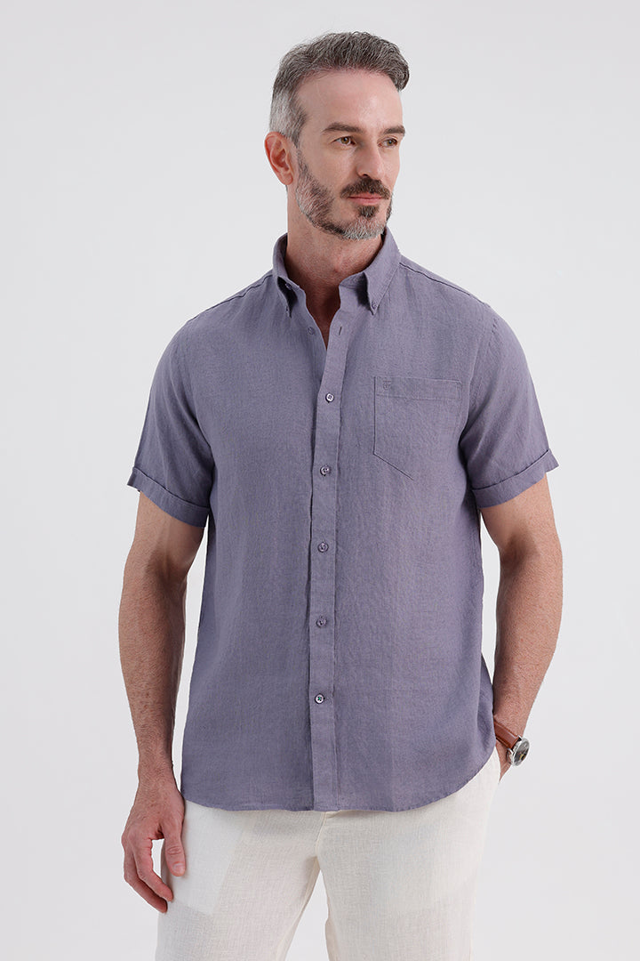 FADED PURPLE LINEN SHIRT