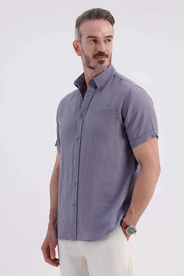 FADED PURPLE LINEN SHIRT
