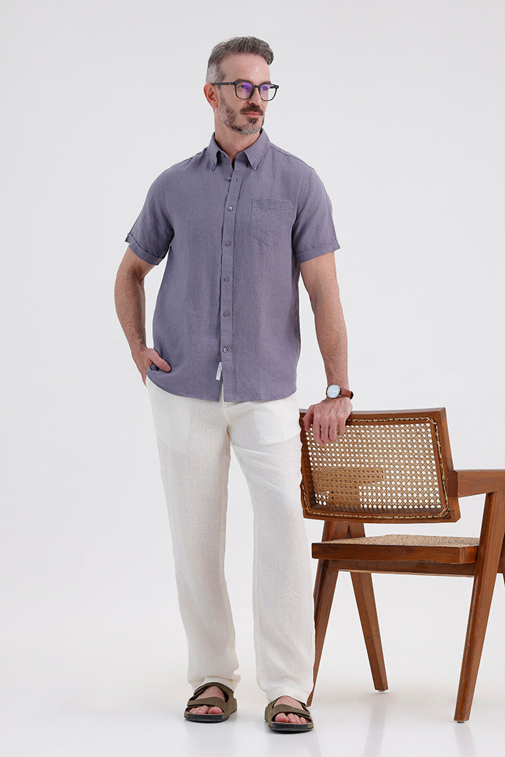 FADED PURPLE LINEN SHIRT