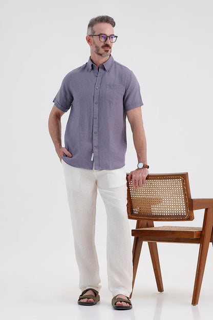 FADED PURPLE LINEN SHIRT