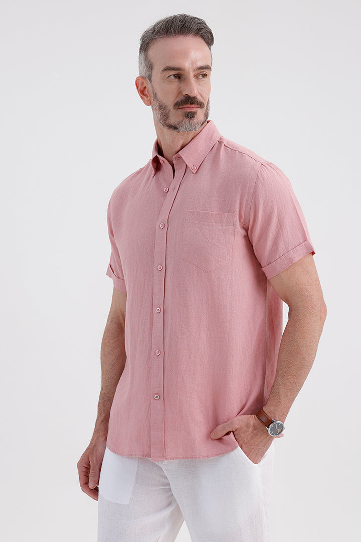 LIGHT PINK LINEN SHIRT