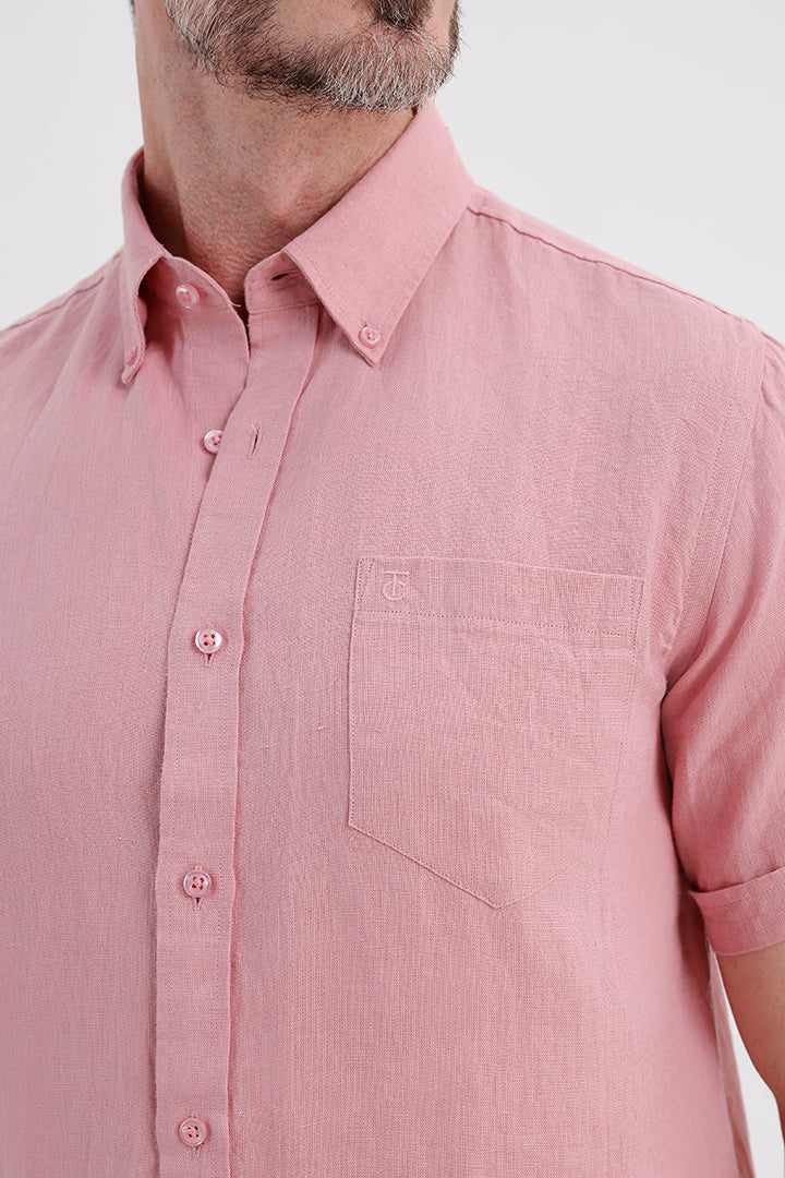 LIGHT PINK LINEN SHIRT