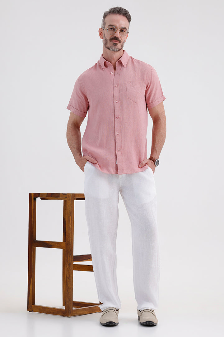 LIGHT PINK LINEN SHIRT