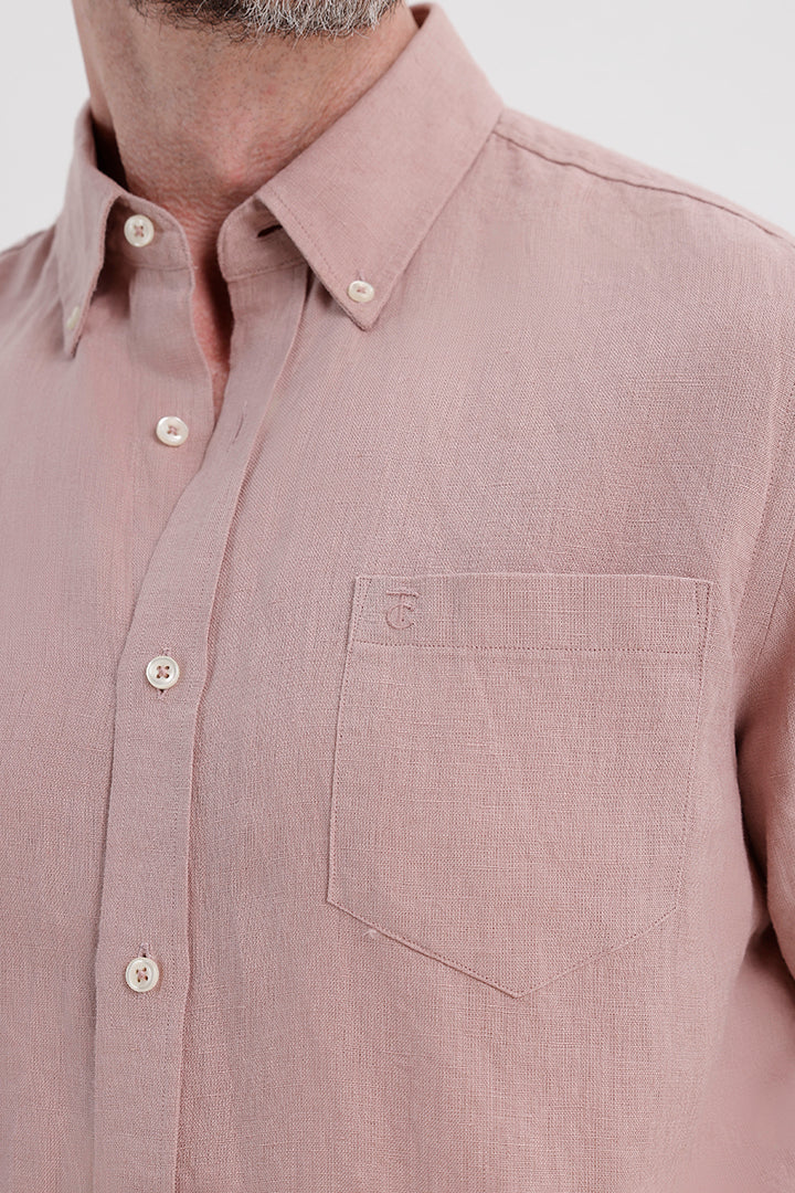 PASTEL PEACH LINEN SHIRT