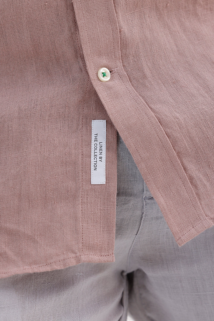 PASTEL PEACH LINEN SHIRT