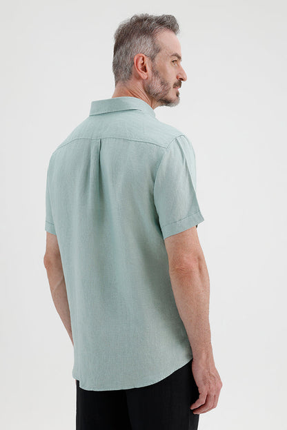 SEAFOAM GREEN  LINEN SHIRT