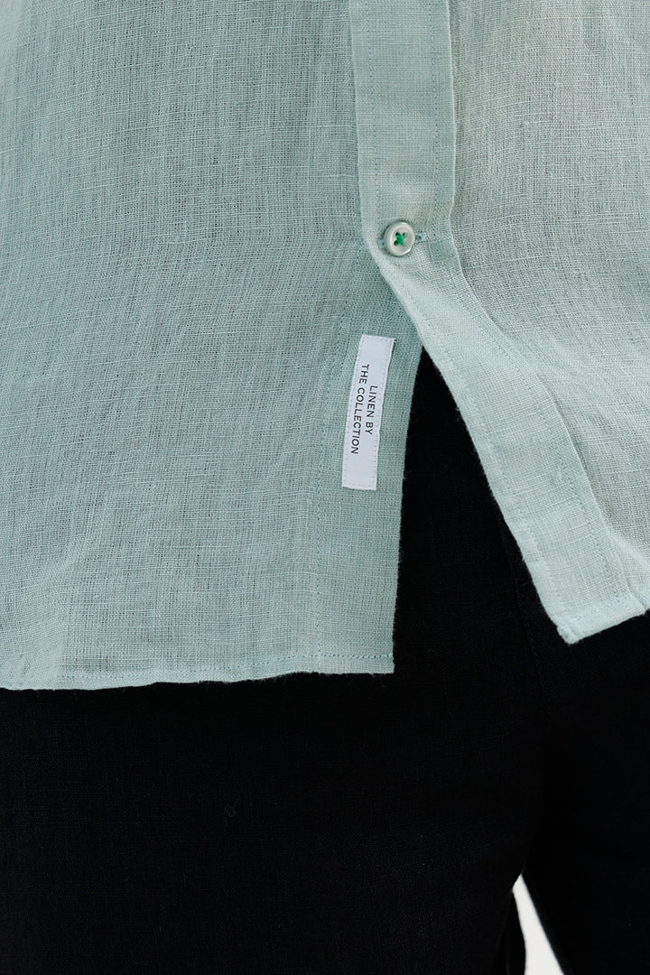 SEAFOAM GREEN  LINEN SHIRT