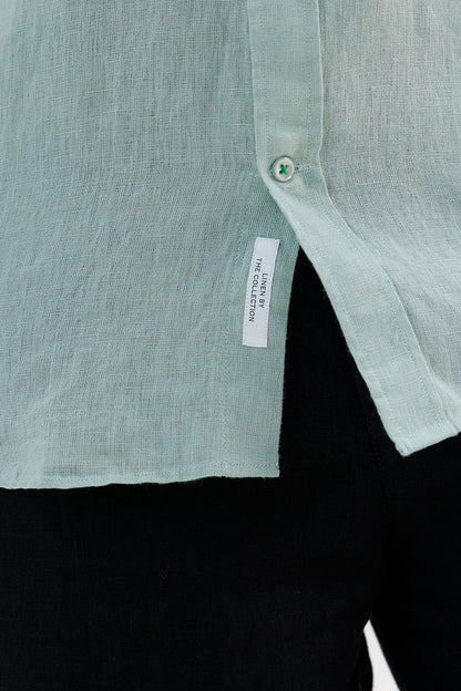 SEAFOAM GREEN  LINEN SHIRT