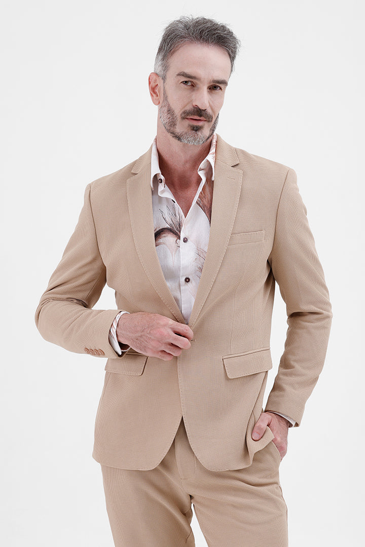BEIGE STRETCH BLAZER