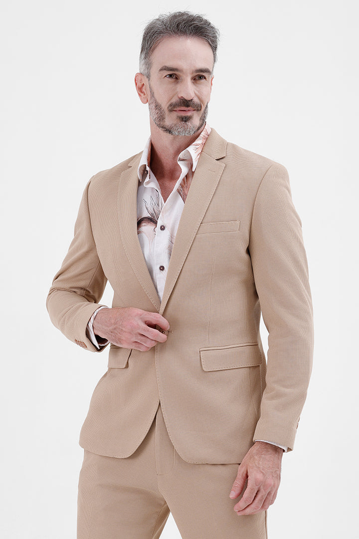 BEIGE STRETCH BLAZER