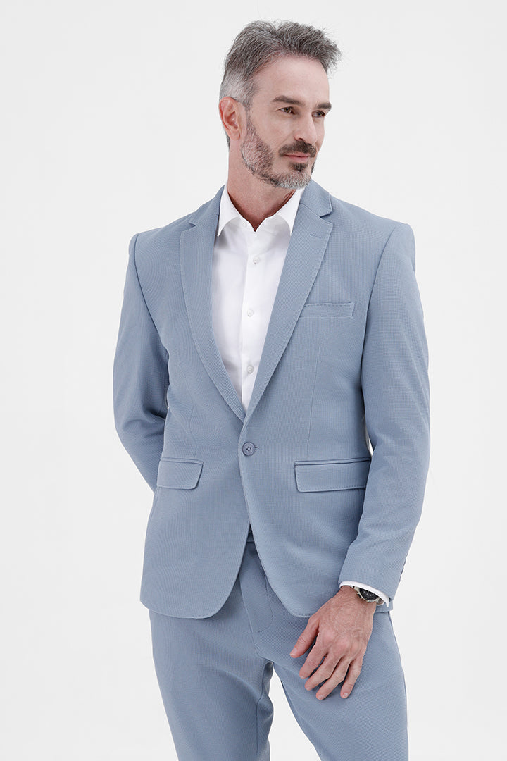 SKY BLUE STRETCH BLAZER