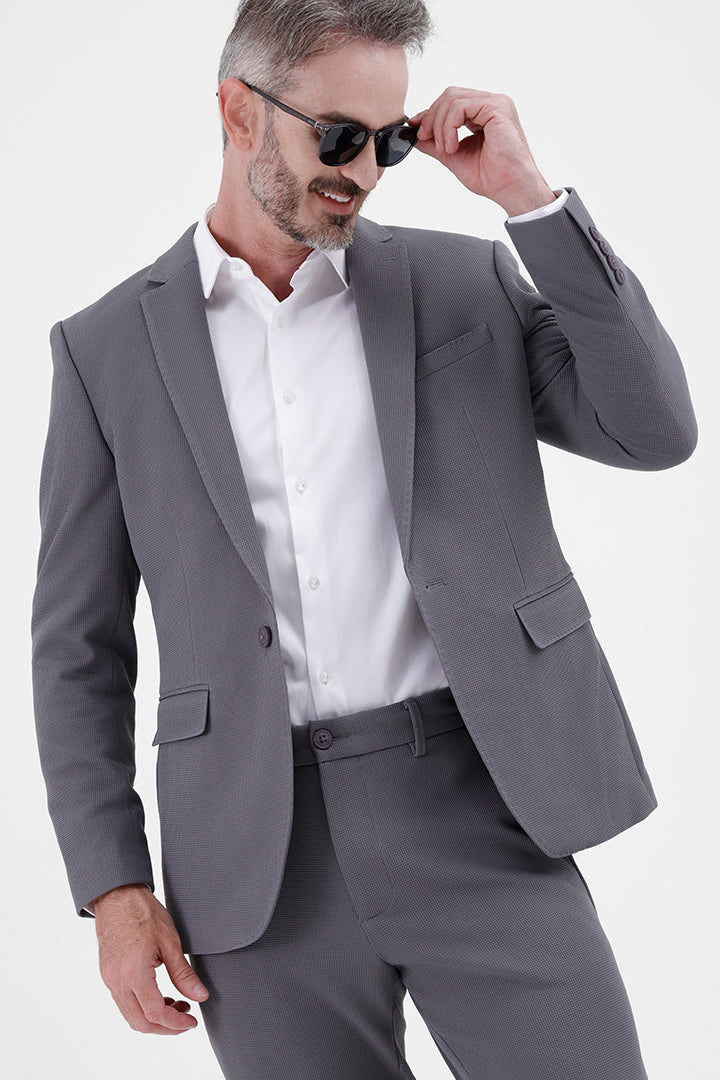 STEEL GREY  STRETCH BLAZER
