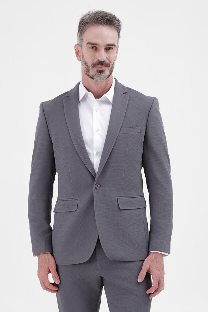 STEEL GREY  STRETCH BLAZER