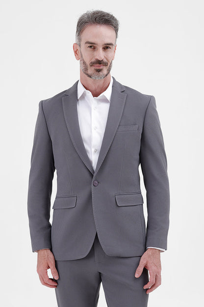 STEEL GREY  STRETCH BLAZER
