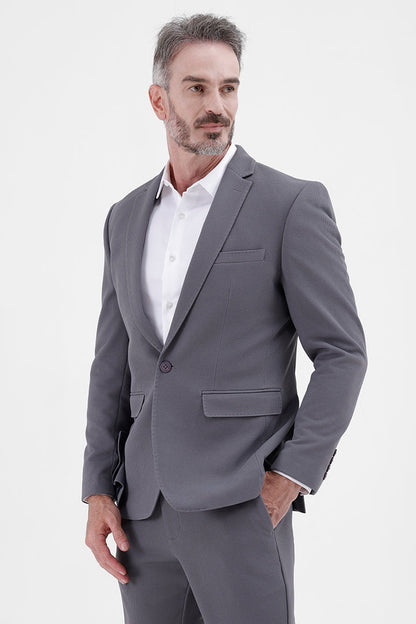 STEEL GREY  STRETCH BLAZER